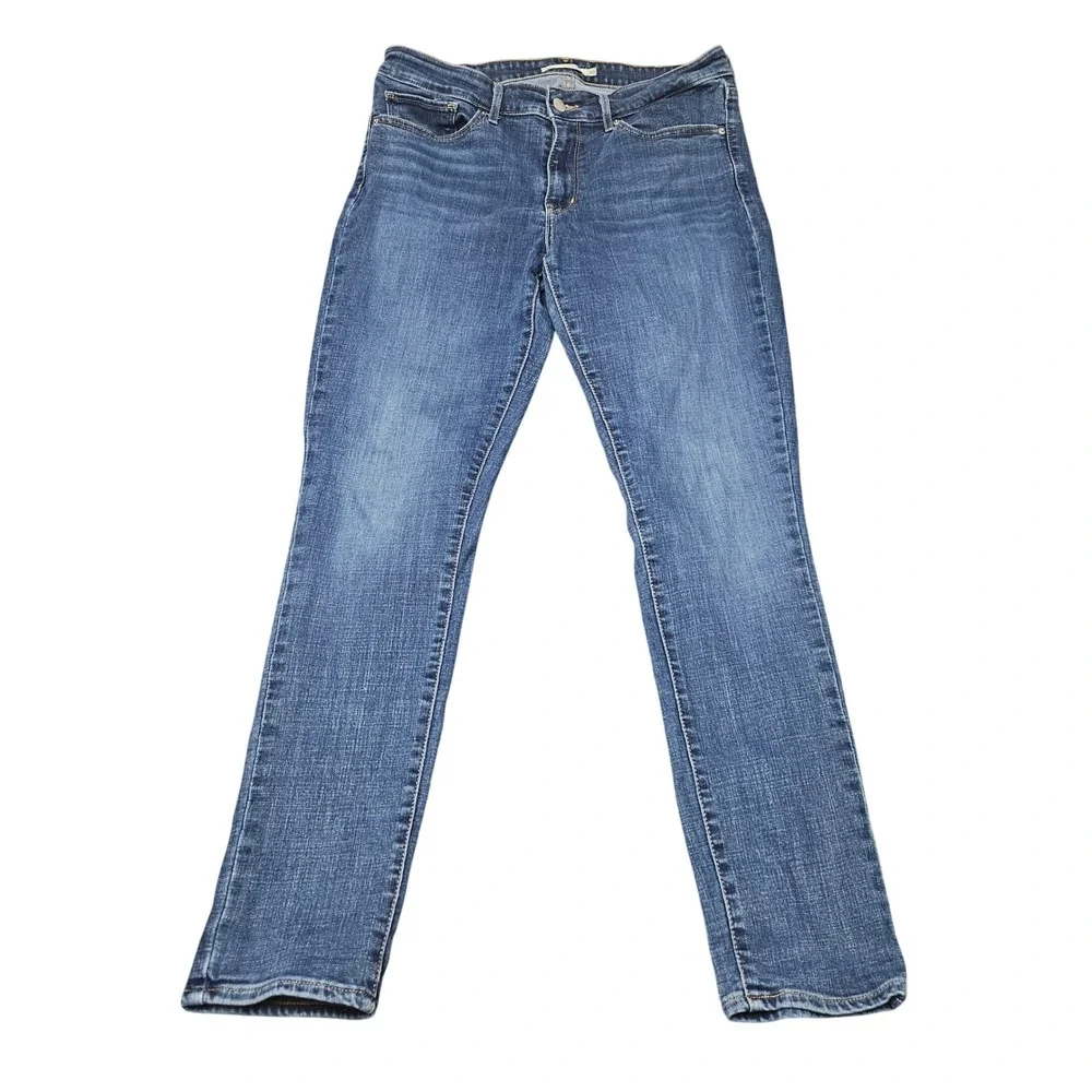 Levis 711 Skinny Jeans 30‎ Dark Wash Stretch Denim Minimalist Casual Everyday